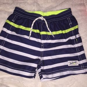Carter’s Baby boy navy striped bathing suit shorts